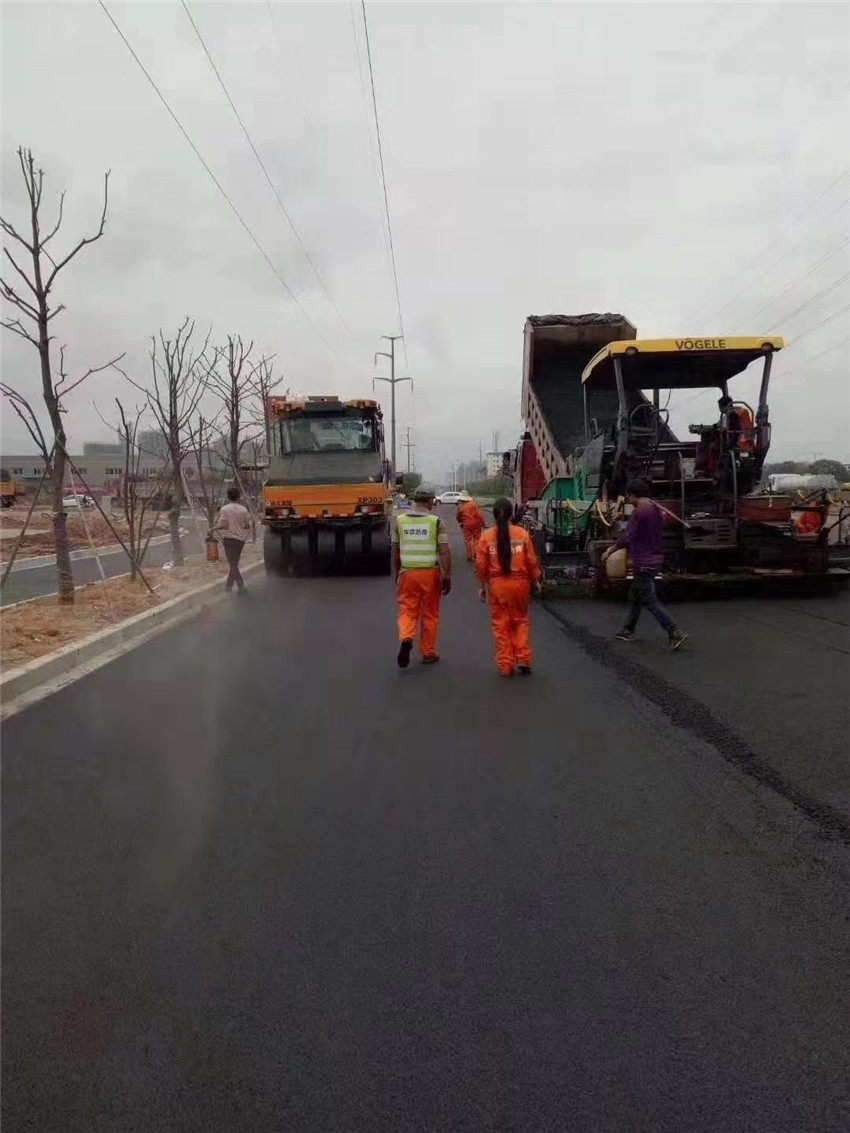 江蘇靖江新建路透水瀝青路面